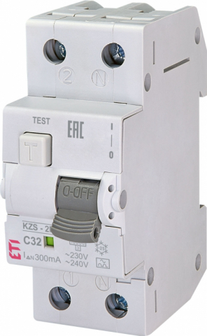 Protectie diferentiala RCBO - Siguranta automata KZS-2M A C32/0.3