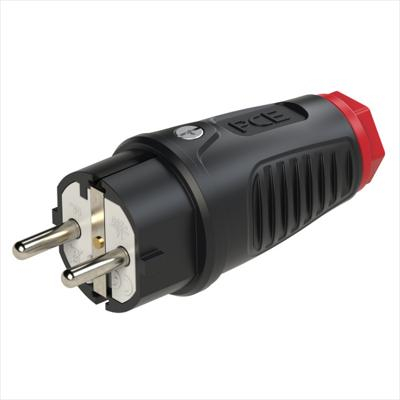 Cabluri electrice si conductori - Stecher Industrial PCE APCE-0511-S-PROFI, 3 Poli, 16A, IP54 – Carcasă din Cauciuc, Montaj Rapid
