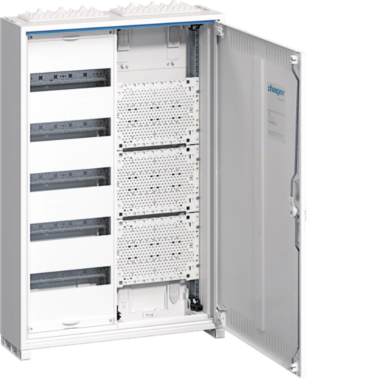 Tablouri cu montaj aparent - Tablou metalic combo(hibrid), 60 module, 5x12, aparent ,  Hager, Univers, FWB52K1