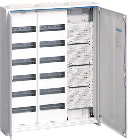 Tablouri cu montaj aparent - Tablou metalic combo(hibrid), 144 module, 6x24, aparent ,  Hager, Univers, FWB63K1