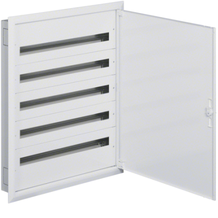 Tablouri Electrice - Tablou metalic, 180 module, incastrat, 5x36 M, usa opaca, Hager, FW536F