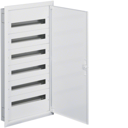 Tablouri Electrice - Tablou metalic, 144 module, incastrat, 6x24 M, usa opaca, Hager, FW624F