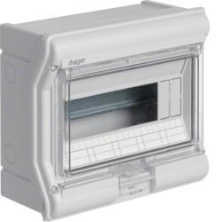 Tablouri cu montaj aparent - Tablou Vector 10M IP54/65 aparent, 1000V AC/DC, Hager, VE110L