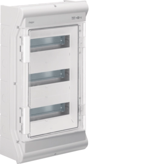 Tablouri cu montaj aparent - Tablou Vector 36M IP54/65 aparent, prot. UV, 1000V AC/DC, Hager, VE312PN