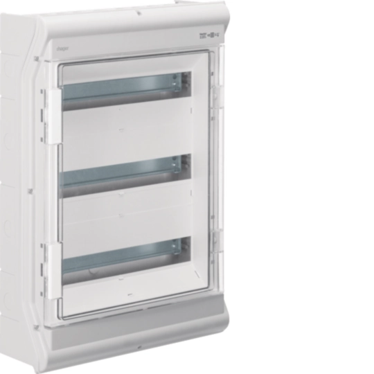 Tablouri cu montaj aparent - Tablou Vector 54M IP54/65 aparent, prot. UV, 1000V AC/DC, Hager, VE318PN