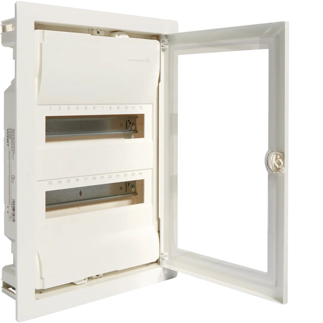 Tablouri Electrice - Tablou Volta 24 module, pentru gips carton, usa trasparenta, Hager VH24ETN