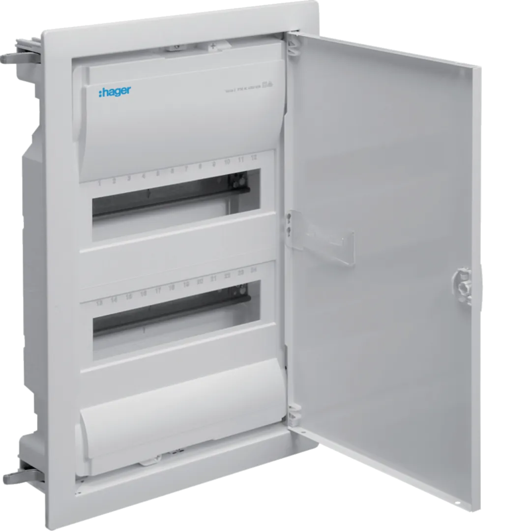 Tablouri Electrice - Tablou Volta 24 module, pentru gips carton, usa opaca, Hager VH24NE