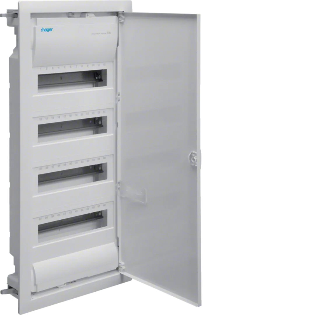 Tablouri Electrice - Tablou Volta 48 module, pentru gips carton, usa opaca, Hager VH48NE