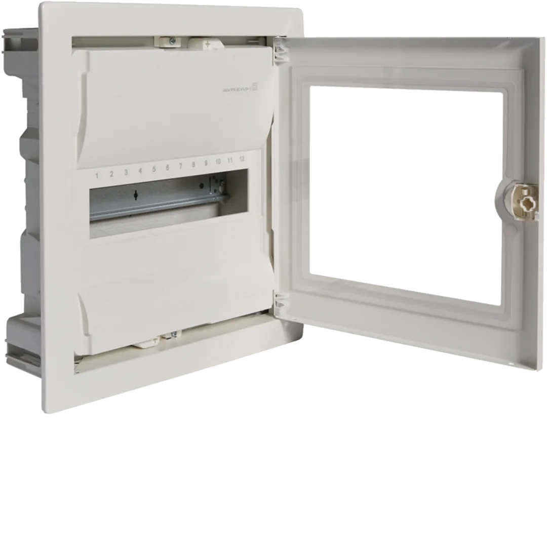 Tablouri Electrice - Tablou Volta 12 module, incastrat, usa trasparenta, Hager VU12NG