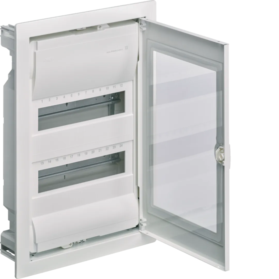 Tablouri Electrice - Tablou Volta 24 module, incastrat, usa trasparenta, Hager VU24NG