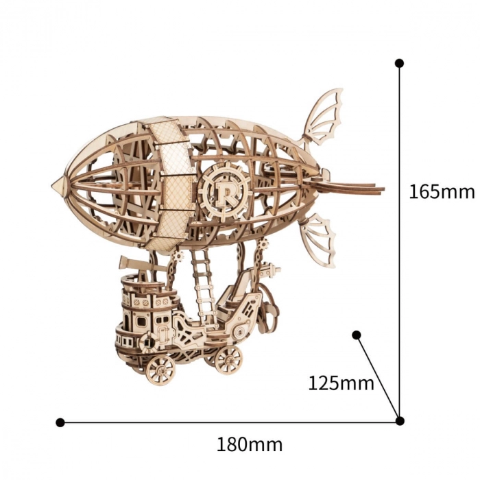 Puzzle 3D Dirijabil Steampunk [5]