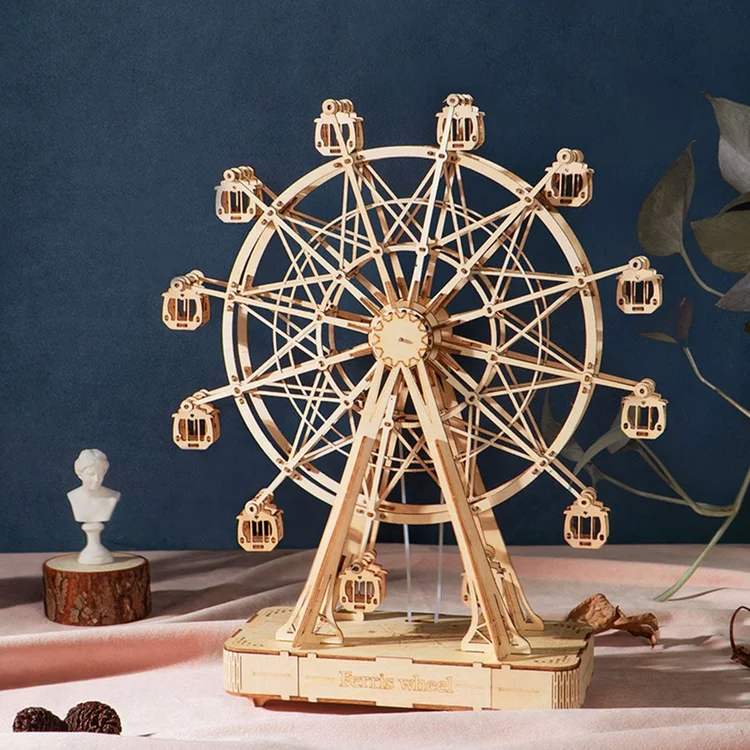 Puzzle 3D Cutie Muzicala, Ferris Wheel XL, Lemn, 232 de piese [2]