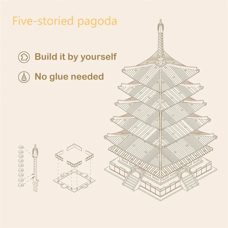 Puzzle 3D, Pagoda, 275 piese [3]