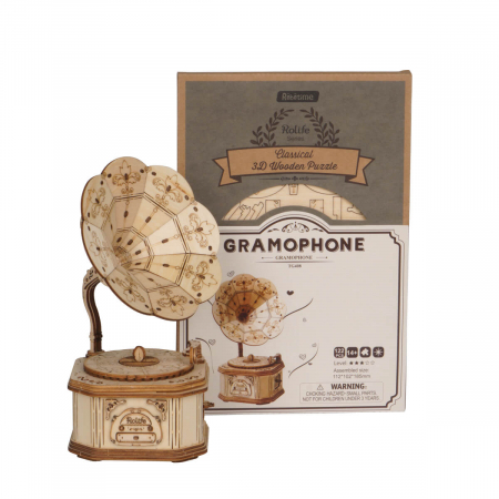 Puzzle 3D Gramofon [4]