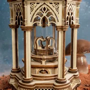 Puzzle 3D, lemn, cutiuta muzicala, Lanterna din era Victoriana [3]