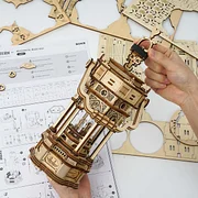 Puzzle 3D, lemn, cutiuta muzicala, Lanterna din era Victoriana [2]