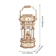 Puzzle 3D, lemn, cutiuta muzicala, Lanterna din era Victoriana [5]