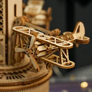 Puzzle 3D, lemn, cutiuta muzicala, Turn de control aerian, 255 piese [4]
