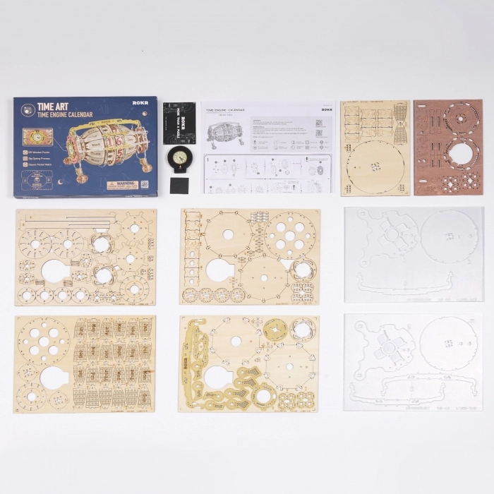 Puzzle 3D Mecanic , Ceas Calendar Masina Timpului, 250 piese [9]