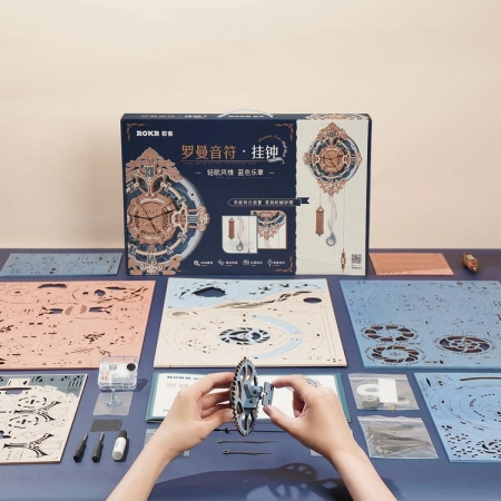 Puzzle 3D mecanic, Ceas de perete din epoca romantica, 231 piese [9]