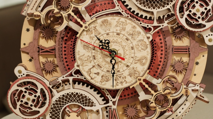 Puzzle 3D Mecanic, Ceas de perete Zodiac, 168 piese [3]