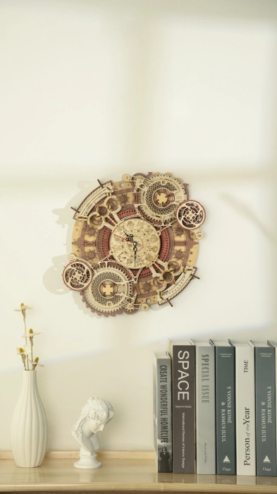 Puzzle 3D Mecanic, Ceas de perete Zodiac, 168 piese [8]