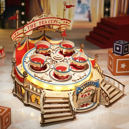 Puzzle 3D Mecanic, cutiuta muzicala, Cescute rotitoare [5]