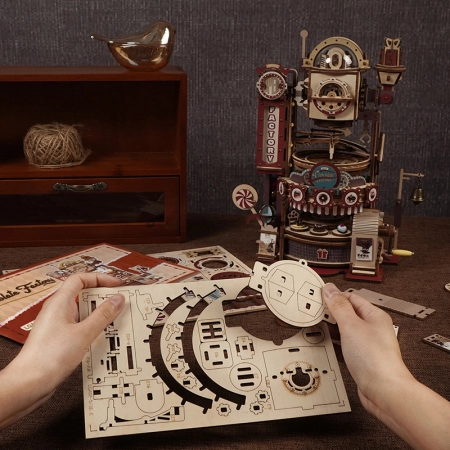 Puzzle 3D mecanic, Fabrica de ciocolata Marble Run, 513 piese [7]