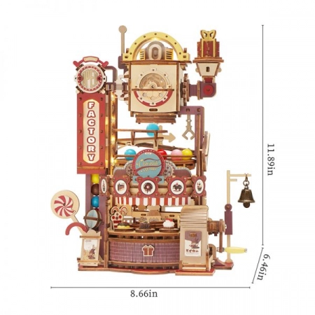 Puzzle 3D mecanic, Fabrica de ciocolata Marble Run, 513 piese [3]