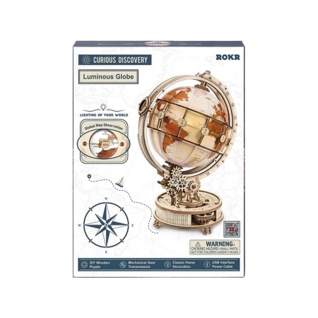 Puzzle 3D Mecanic, Glob luminos, 180 piese [7]