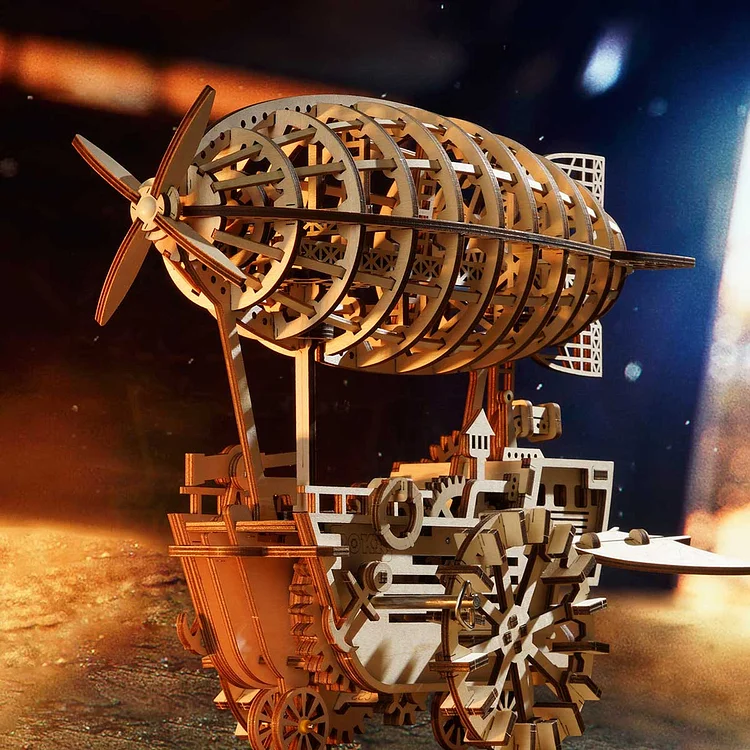Puzzle 3D Vehicul aerian mecanic dirijabil [2]