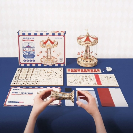 Puzzle 3D, cutiuta muzicala, Carusel vesel, 289 piese [4]
