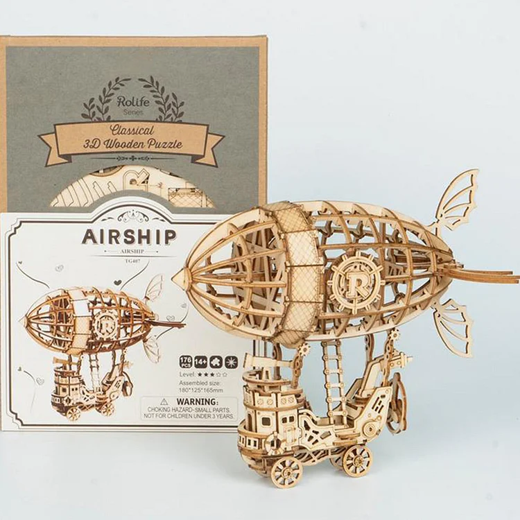 Puzzle 3D Dirijabil Steampunk [3]