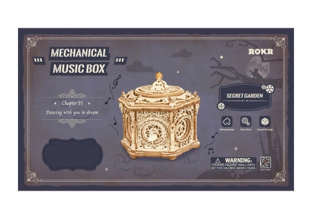 Puzzle 3D, lemn, cutiuta muzicala, Gradina secreta, 315 piese [3]