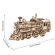 Puzzle 3D Locomotive, ROKR, Lemn, 349 piese [5]