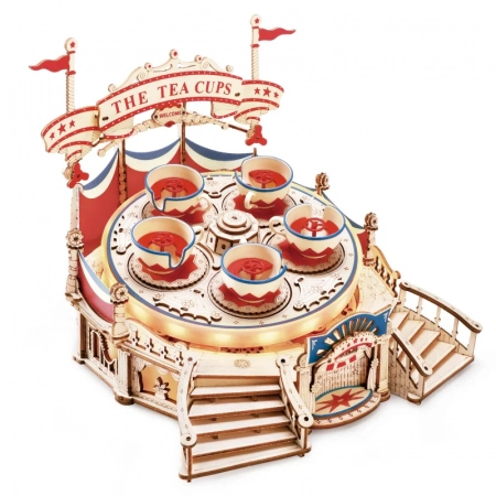 Music Box - Puzzle 3D Mecanic, cutiuta muzicala, Cescute rotitoare