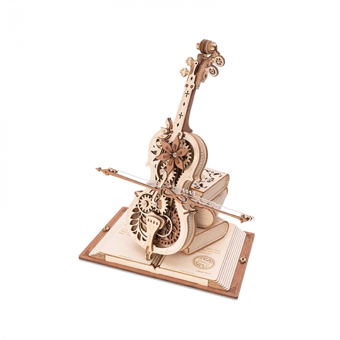 Musical Instrument - Puzzle 3D Mecanic, cutiuta muzicala, Violoncel magic