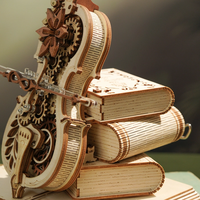 Puzzle 3D Mecanic, cutiuta muzicala, Violoncel magic [3]