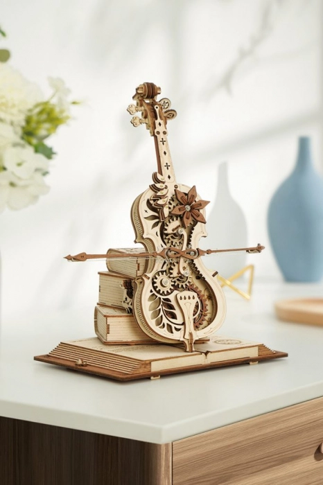 Puzzle 3D Mecanic, cutiuta muzicala, Violoncel magic [7]