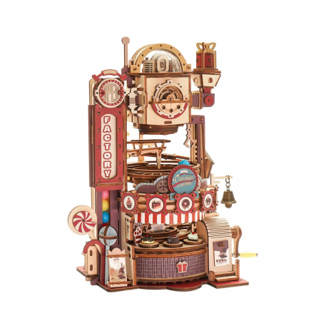 STEM Lab - Puzzle 3D mecanic, Fabrica de ciocolata Marble Run, 513 piese