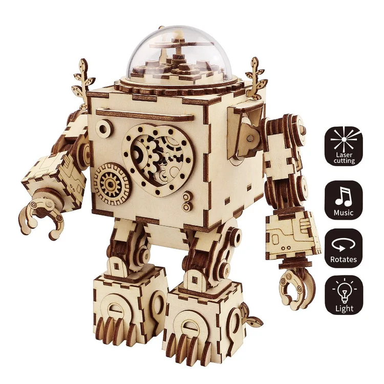 Music Box - Puzzle 3D Orpheus, ROKR, Lemn, 221 piese