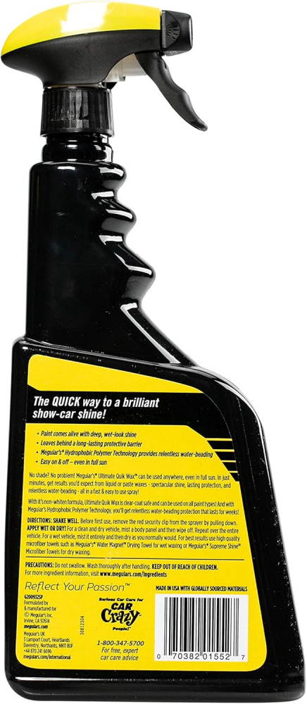 Meguiar’s G200916 Ultimate Quik Wax – Ceară Spray Rapidă cu Efect Hidrofob, 450ml [2]