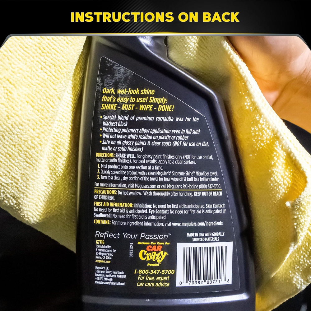 Meguiar’s G7716 Gold Class Quik Wax – Ceară Spray pentru Luciu Profund, 473ml [2]