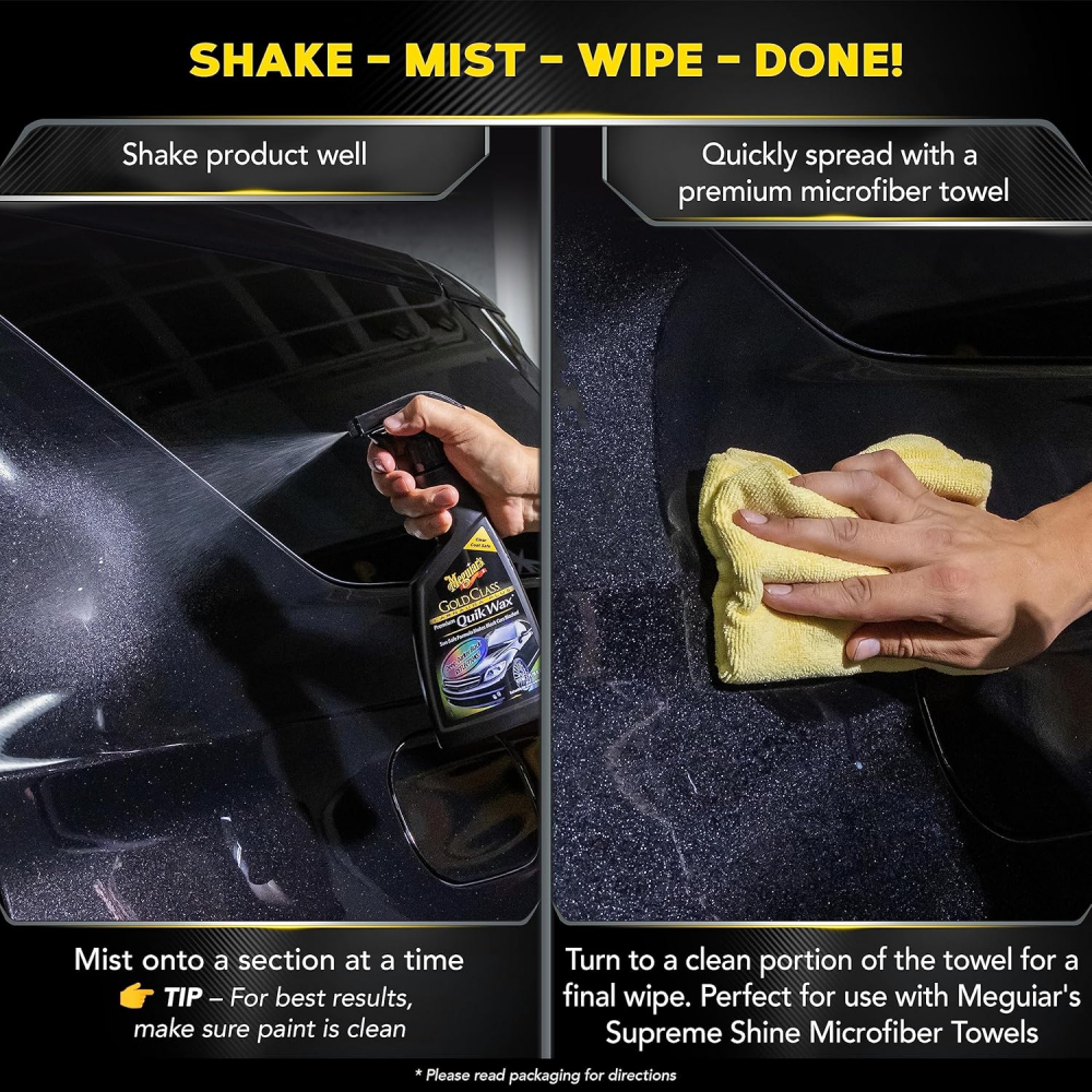 Meguiar’s G7716 Gold Class Quik Wax – Ceară Spray pentru Luciu Profund, 473ml [4]