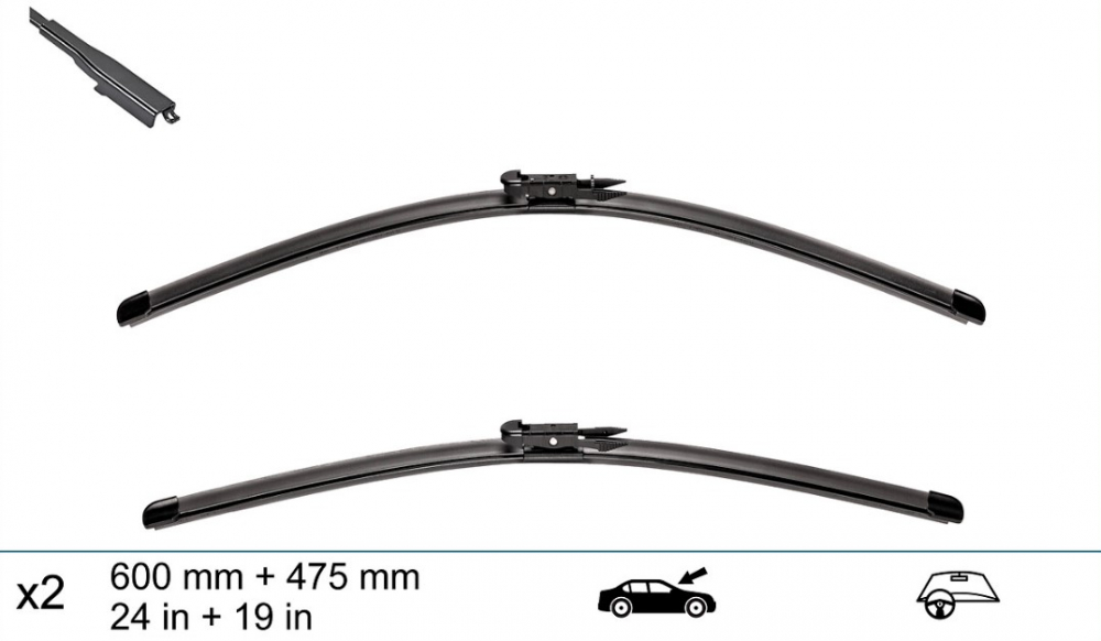 Set stergatoare SWF 60cm/47.5cm Mercedes A-Class, CLA si GLA an 2012-2015 nonfacelift [4]