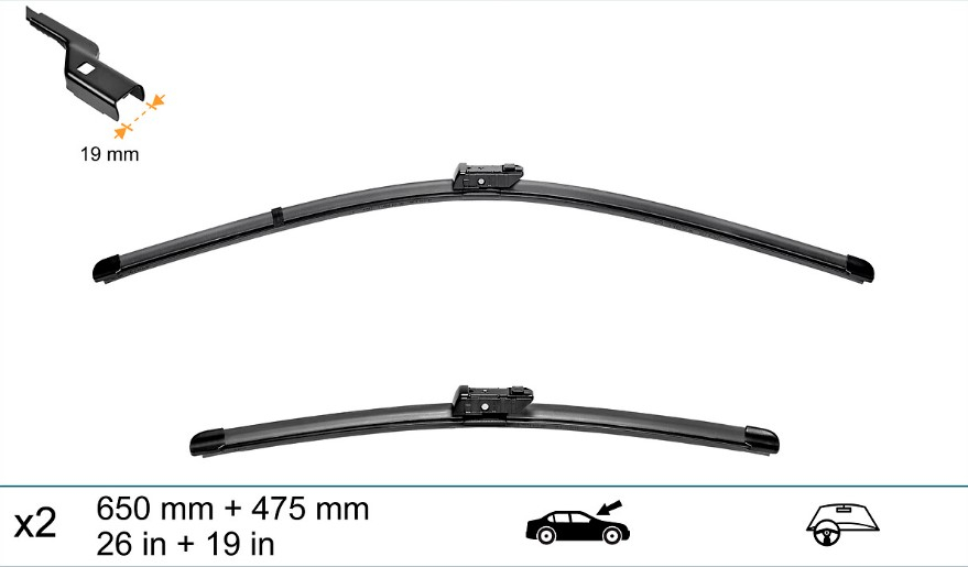 Set stergatoare SWF 65cm/45 cm BMW Seria 2 F45, Seria 5 G30, G31, Seria 7 G11, Jaguar F-Pace, Range Rover Velar an 2014-2020 [2]