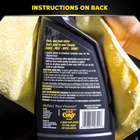 Meguiar’s G7716 Gold Class Quik Wax – Ceară Spray pentru Luciu Profund, 473ml [1]