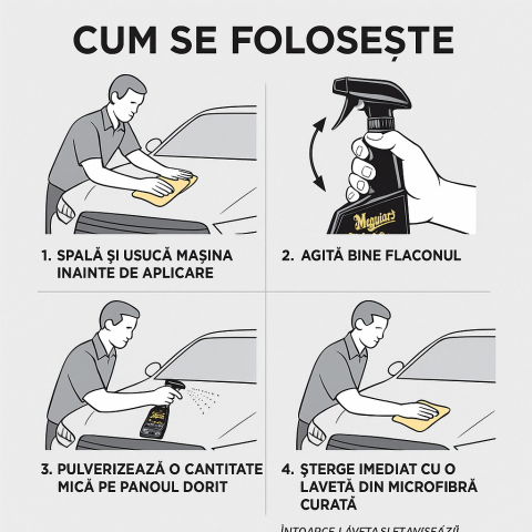 Meguiar’s G7716 Gold Class Quik Wax – Ceară Spray pentru Luciu Profund, 473ml [6]