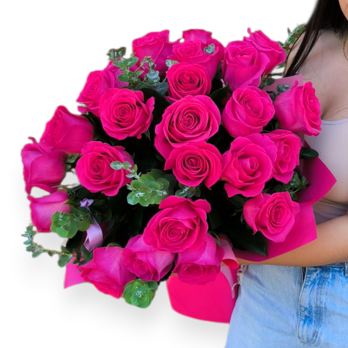 25 Trandafiri Roz – Buchet Delicat Premium Buqueteria [2]