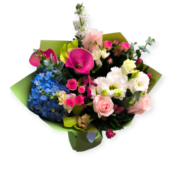 Buchet cu Hortensie, Trandafiri și Orhidee Cymbidium Buqueteria [2]